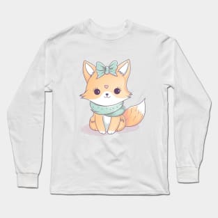 Cute Kawaii Fox Long Sleeve T-Shirt